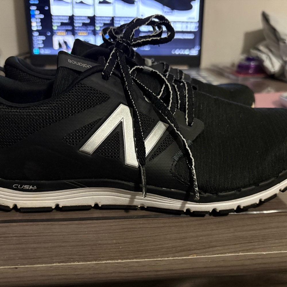 New Balance Black and White Athletic Shoes